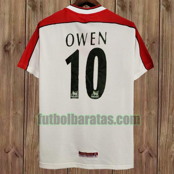camiseta owen 10 liverpool 1998-2000 blanco segunda