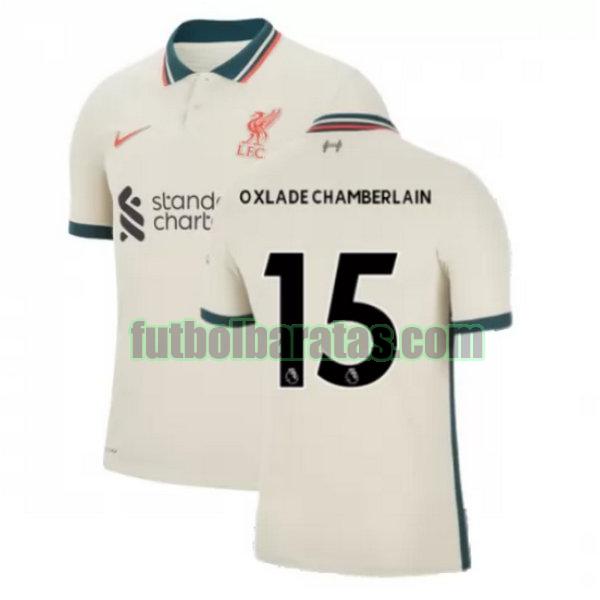 camiseta oxlade chamberlain 15 liverpool 2021 2022 amarillo segunda