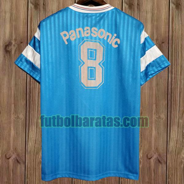 camiseta panasonic 8 marsella 1990-1991 azul segunda