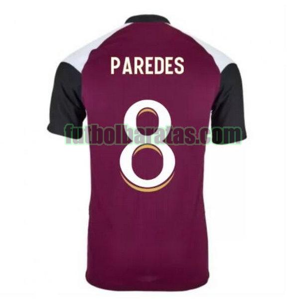 camiseta paredes 8 paris saint germain 2020-2021 púrpura tercera