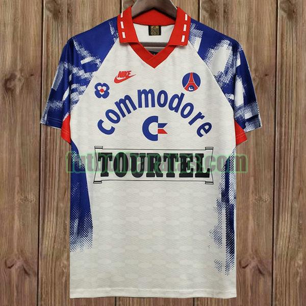 camiseta paris saint germain 1992-1993 blanco segunda