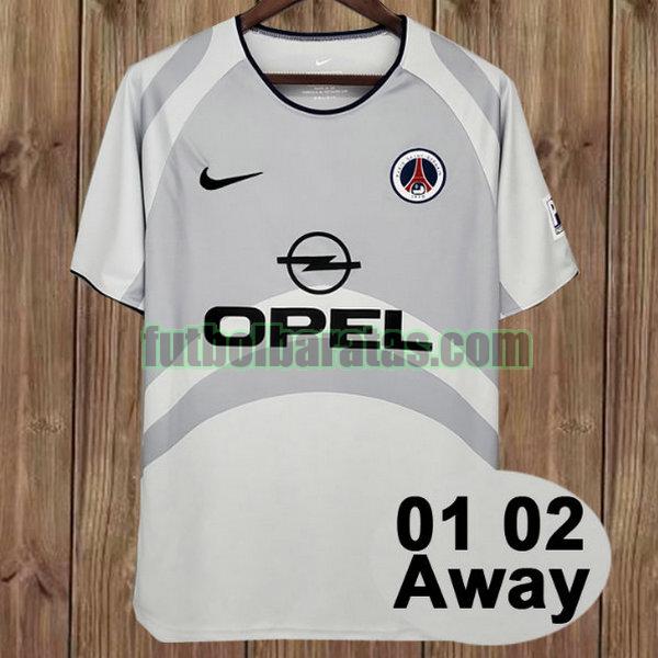 camiseta paris saint germain 2001-2002 gris segunda