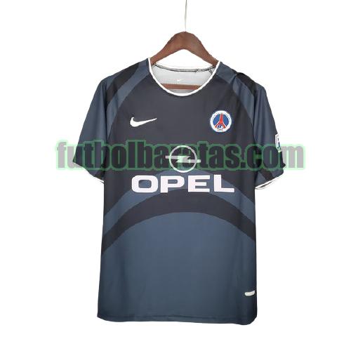 camiseta paris saint germain 2001 02 gris tercera