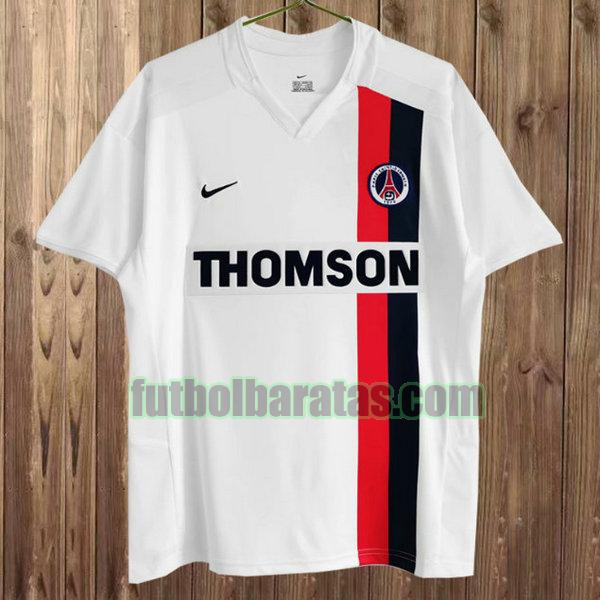 camiseta paris saint germain 2003-2004 blanco segunda