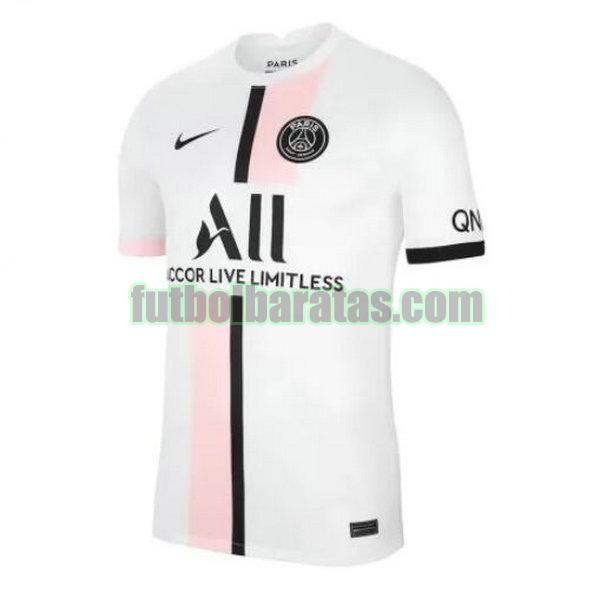 camiseta paris saint germain 2021 2022 blanco segunda equipacion