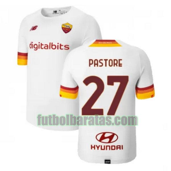 camiseta pastore 27 roma 2021 2022 blanco segunda