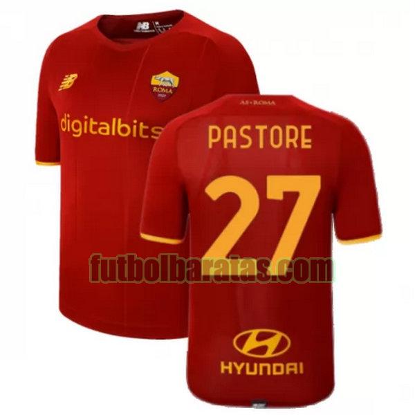 camiseta pastore 27 roma 2021 2022 rojo primera