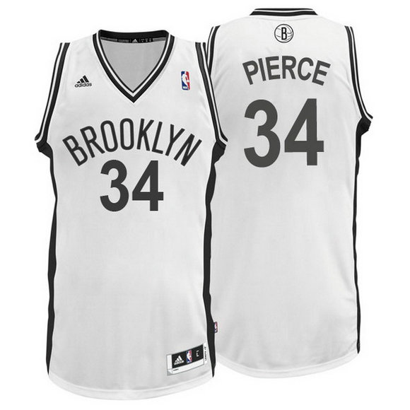 camiseta paul pierce 34 brooklyn nets rev30 blanca