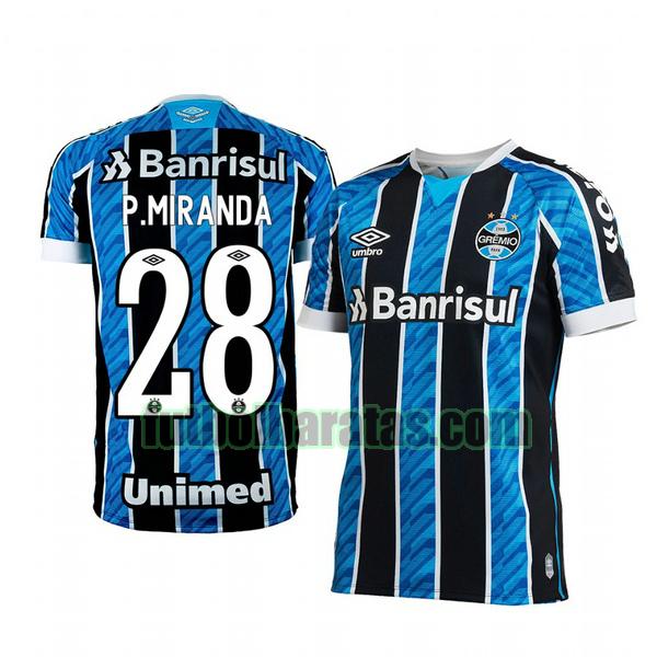 camiseta paulo miranda 28 camiseta gremio 2020-2021 primera