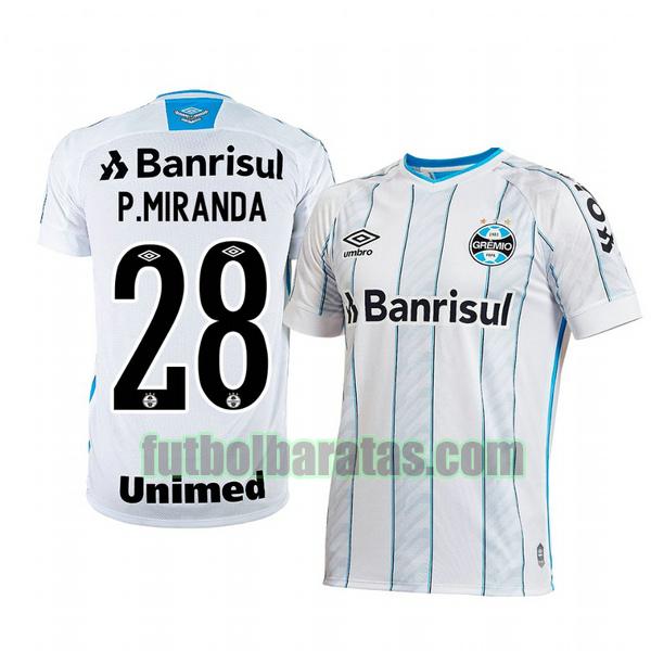 camiseta paulo miranda 28 camiseta gremio 2020-2021 segunda