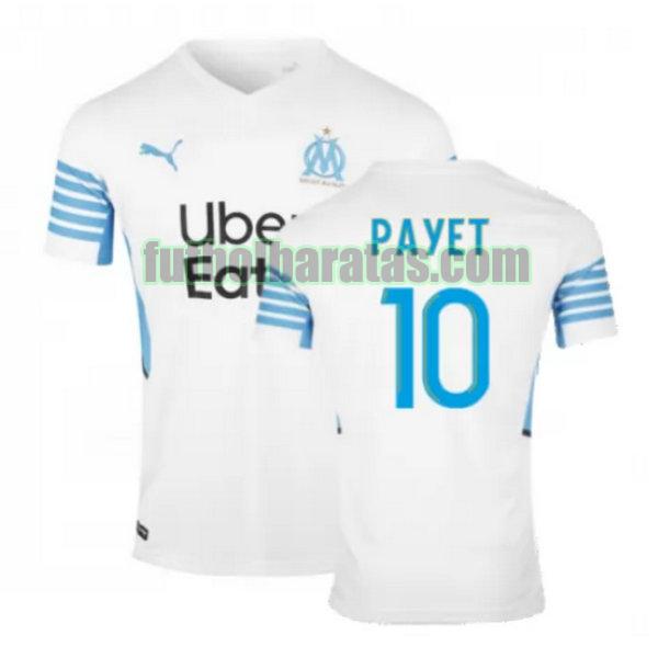 camiseta payet 10 marsella 2021 2022 blanco primera