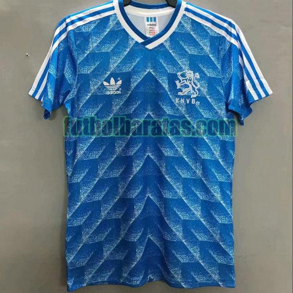 camiseta países bajos 1988 azul segunda