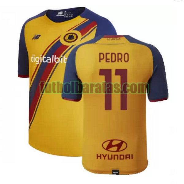 camiseta pedro 11 roma 2021 2022 amarillo fourth