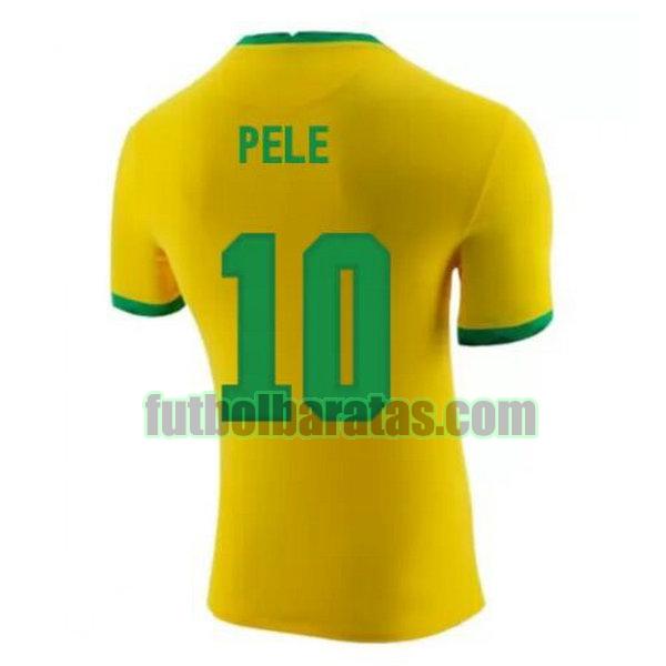 camiseta pele 10 brasil 2020-2021 amarillo primera
