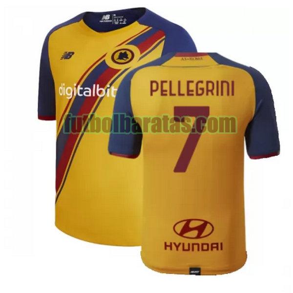 camiseta pellegrini 7 roma 2021 2022 amarillo fourth