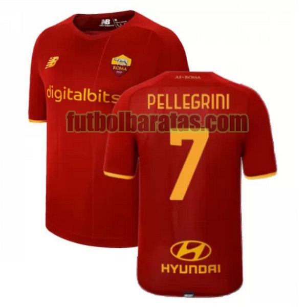 camiseta pellegrini 7 roma 2021 2022 rojo primera