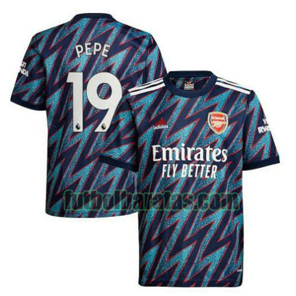 camiseta pepe 19 arsenal 2021 2022 azul tercera