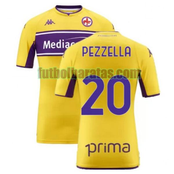 camiseta pezzella 20 fiorentina 2021 2022 amarillo tercera