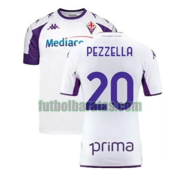 camiseta pezzella 20 fiorentina 2021 2022 blanco segunda