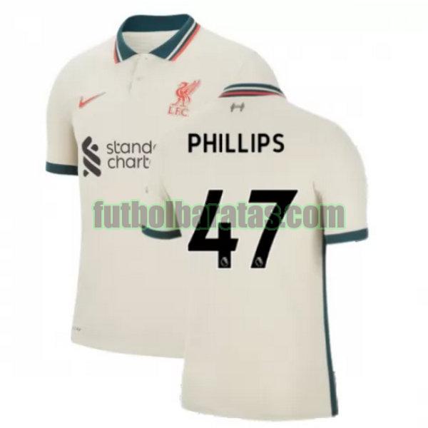 camiseta phillips 47 liverpool 2021 2022 amarillo segunda