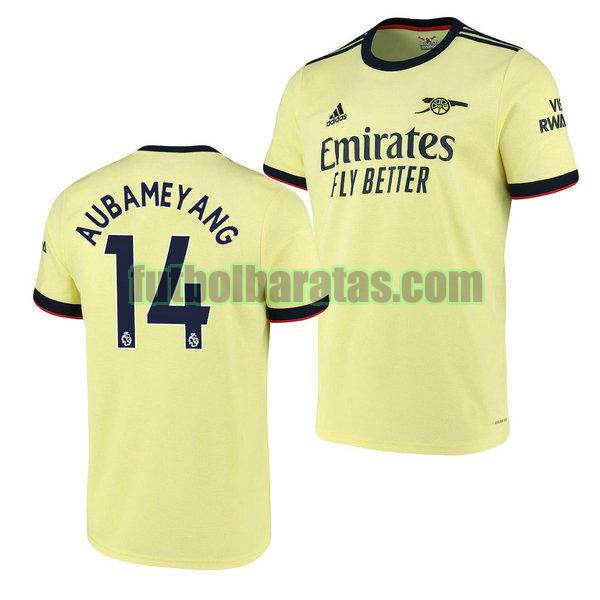 camiseta pierre emerick aubameyang 14 chelsea 2021 2022 amarillo segunda