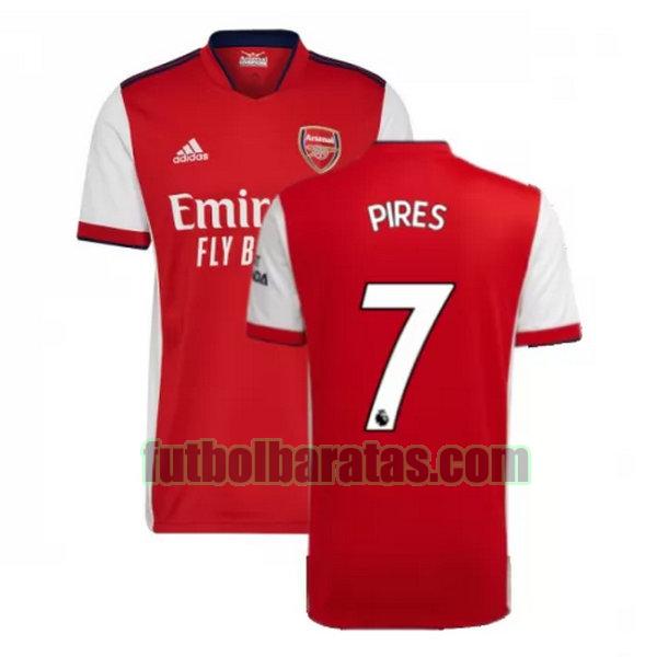 camiseta pires 7 arsenal 2021 2022 rojo primera