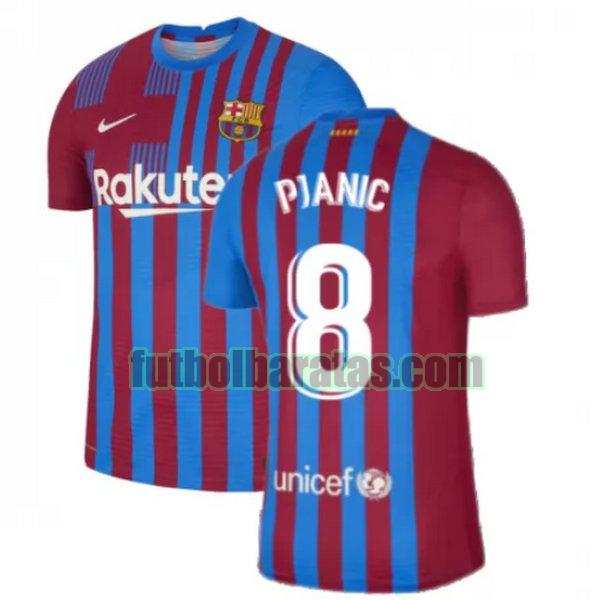 camiseta pjanic 8 barcelona 2021 2022 rojo blanco primera