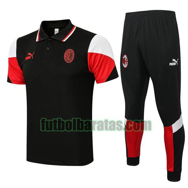 camiseta polo ac milan 2021 2022 negro conjunto