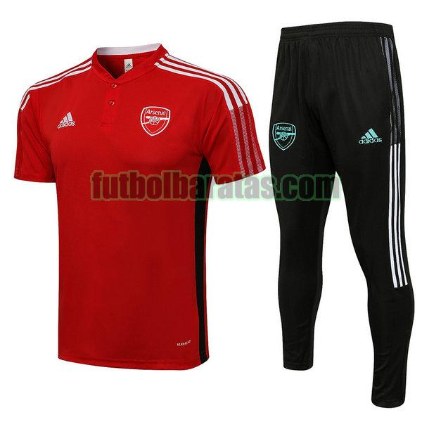 camiseta polo arsenal 2021 2022 rojo conjunto