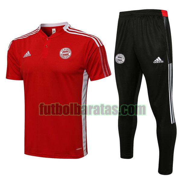 camiseta polo bayern munich 2021 22 rojo conjunto