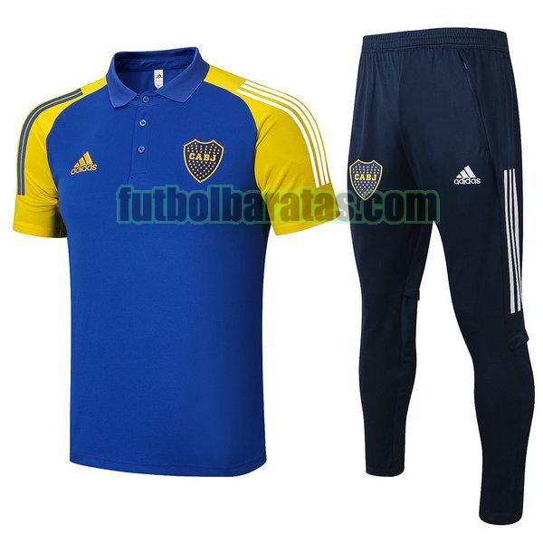 camiseta polo boca juniors 2021 2022 azul conjunto