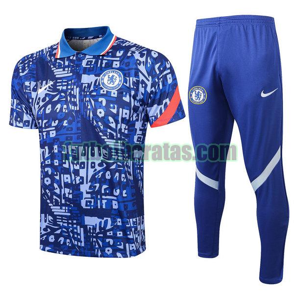 camiseta polo chelsea 2021 2022 azul conjunto