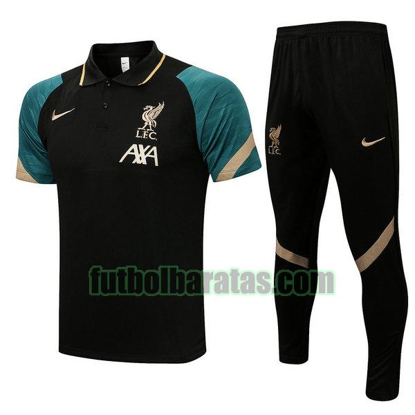 camiseta polo liverpool 2021 2022 negro conjunto