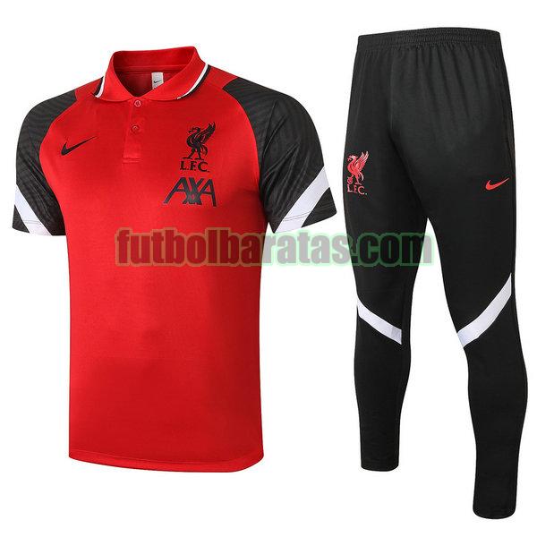 camiseta polo liverpool 2021 2022 rojo conjunto