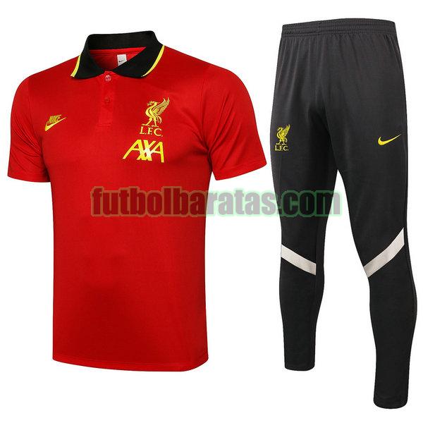 camiseta polo liverpool 2022 rojo conjunto