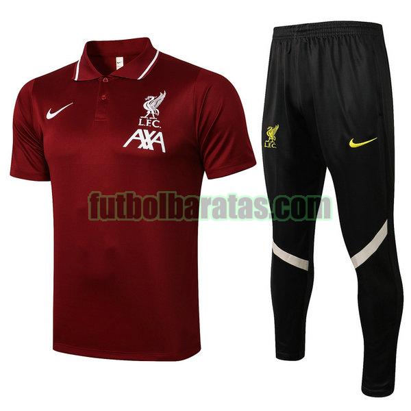 camiseta polo liverpool 21 22 rojo conjunto