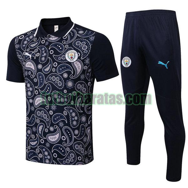 camiseta polo manchester city 2021 2022 negro conjunto