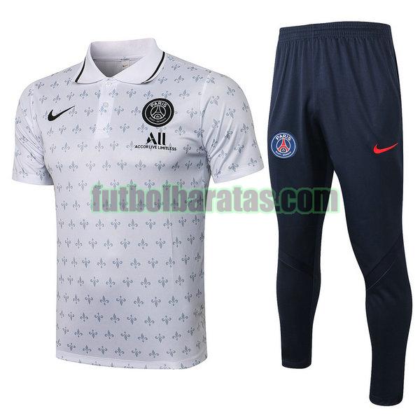 camiseta polo paris saint germain 2021 2022 blanco conjunto