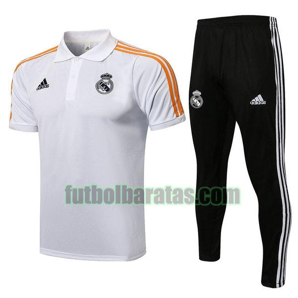 camiseta polo real madrid 2021 2022 blanco conjunto