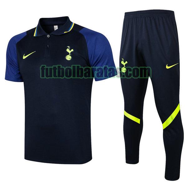 camiseta polo tottenham 2021 2022 negro conjunto