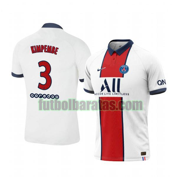 camiseta presnel kimpembe 3 camiseta paris saint germain 2020-2021 segunda