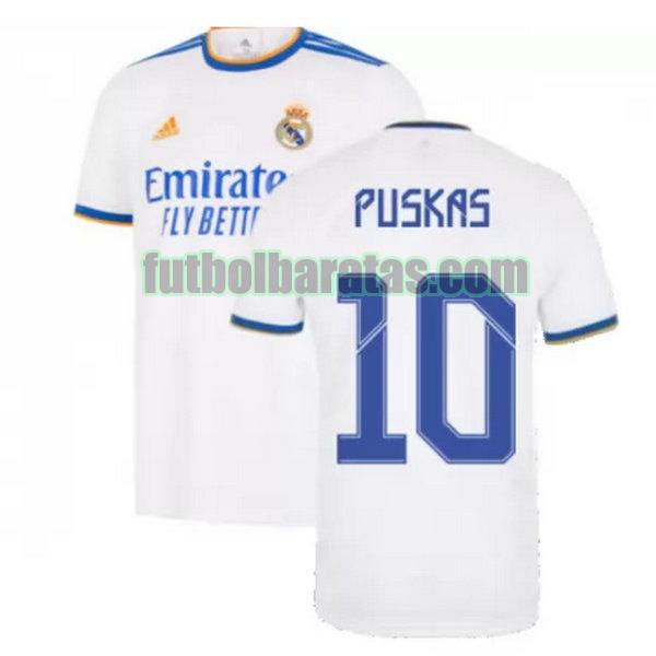 camiseta puskas 10 real madrid 2021 2022 blanco primera