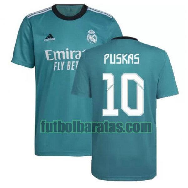 camiseta puskas 10 real madrid 2021 2022 verde tercera