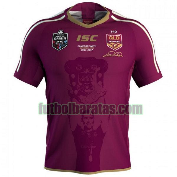 camiseta queensland maroons 2018 púrpura cameron smith