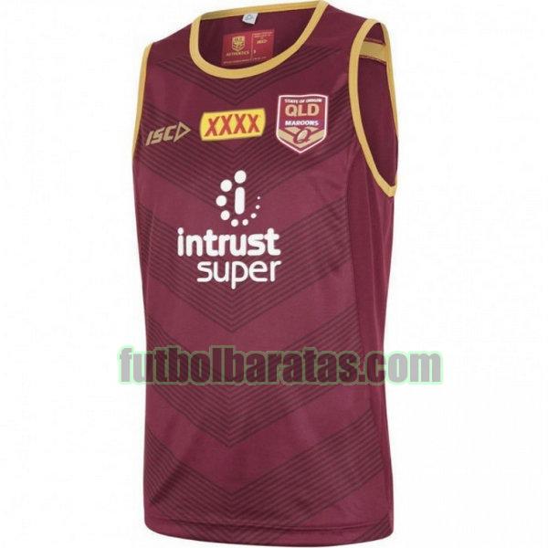 camiseta queensland maroons 2018 púrpura formación