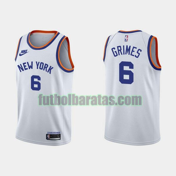 camiseta quentin grimes 6 new york knicks blanco hombre