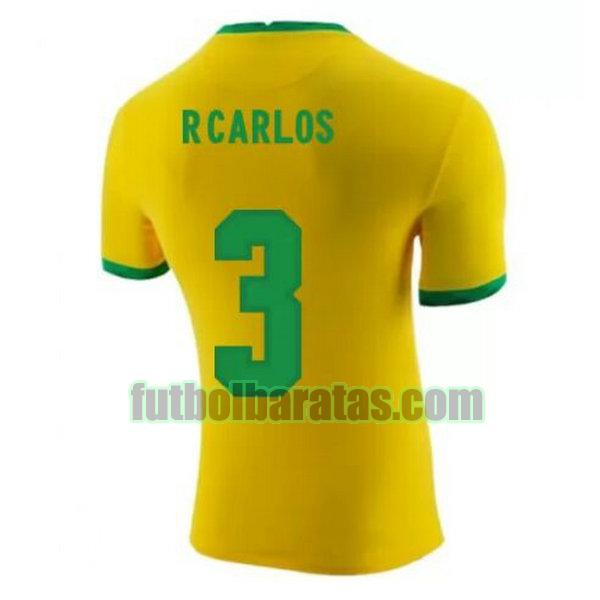 camiseta r.carlos 3 brasil 2020-2021 amarillo primera