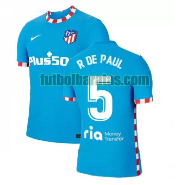camiseta r de paul 5 atletico madrid 2021 2022 azul tercera