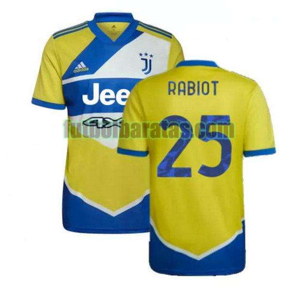 camiseta rabiot 25 juventus 2021 2022 amarillo azul tercera