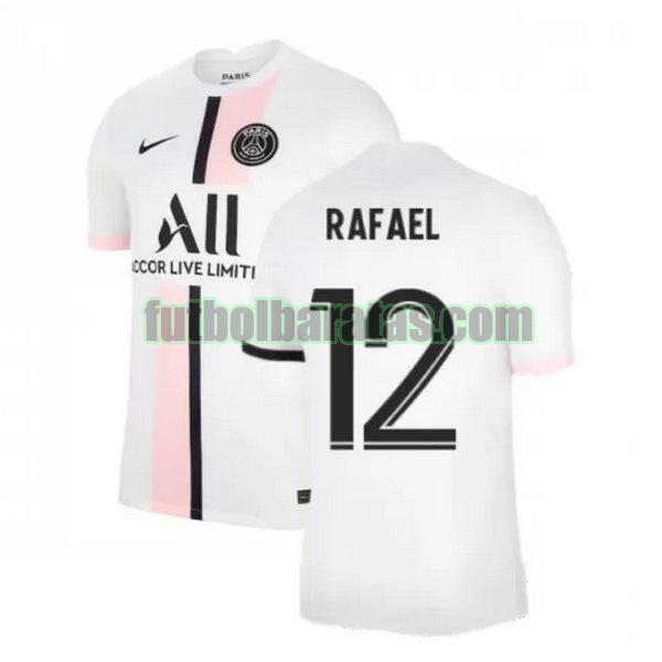 camiseta rafael 12 paris saint germain 2021 2022 blanco segunda